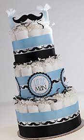Amazon Com The Classy Little Man Mustache Diaper Cake Baby Shower Centerpiece Or Gift Handmade Products