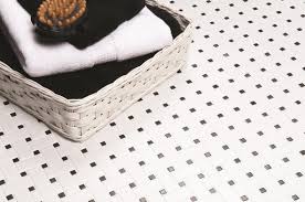 This tile floor was a basket weave pattern, and each of the accent colors you see were selected and placed individually. Basketweave Floor Mosaic Tile