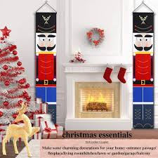 Details about large nutcracker pair light up. 1 Pair 32x180cm Meanwell Nutcracker Christmas Decorations Outdoor Xmas Decor Life Size Soldier Model Nutcracker Banners For Front Door Porch Garden Indoor Exterior Kids Party Yard Gate Wish
