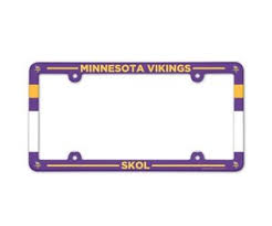 Denver broncos at minnesota vikings: Minnesota Vikings Skol Color License Plate Frame Packerland Plus