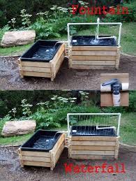Home Made Toddler Water Table Two Separate Tables Linked By Chute Pump In Sump Basin Under Sho Backyard For Kids Toddler Water Table Backyard Kids Play Area