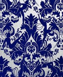 Forest Muses Electric Blue Velvet Wallpaper Blue And White Wallpaper Blue Wallpapers