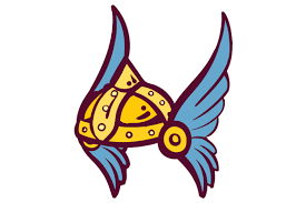 Free svg image & icon. Cartoon Winged Viking Helmet Svg Cut File By Creative Fabrica Crafts Creative Fabrica