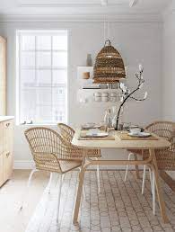 Voxlov Mesa De Refeicao Bambu Claro 180x90 Cm Ikea Ikea Dining Table Ikea Dining Room Dining Room Small