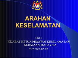 Pegawai tadbir dan diplomatik gred m41. Arahan Keselamatan