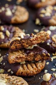 4 Ingredient Dark Chocolate Dipped Peanut Butter Cookies Recipe Peanut Butter Cookie Recipe Peanut Butter Cookies Chocolate Dip Recipe