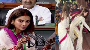 Get other latest updates via a notification on our mobile app. Nusrat Jahan Ends Oath With Vande Mataram Takes Speaker S Blessings Twitter Says Kya Sanskar Hain