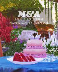 Totally Edible Functions Well As A Birthday Cake Or A Wedding Cake Yaaas 3 The Swan Sculpture Will Show Up Under Sculptures O Sims 4 Sims Wedding Cakes