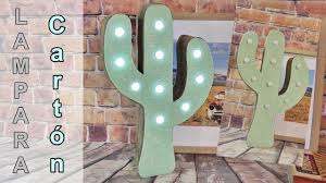 Evita hacer un cactus demasiado grande, especialmente si vas a usar una maceta pequeña. Como Hacer Una Lampara En Forma De Cactus Reciclando Carton Youtube