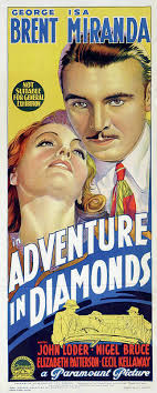 Movie poster for ''Adventure in Diamonds'', 1940 Art Print