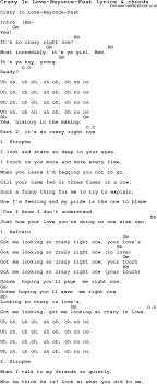 Mr jones, a long december, accidentally in love. Beyonce Chords Beyonce Albums