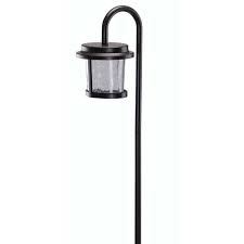 Hampton Bay 1 Light Low Voltage Bronze Led Path Light With Crackle Glass 29633 The Home Depot Led Path Lights Crackle Glass Path Lights
