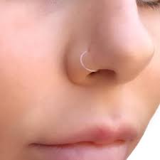 Clear Nose Ring Nose Retainer Septum Retainer Bio Flex Clear Nose Stud 22g Nose Piercing 22g Hidden Invisible Nose Ri Nose Jewelry Nose Ring Piercing Retainers