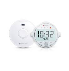 Included smoke alarm— detects both smoke and fire at an early stage. Bellman Visit Safe Package An Alarm Clock With A Smoke Detector