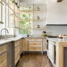Marble And Brass Kitchen Shelves In Front Of Windows Kitchen Cabinets Natural Wood Kitchen Cabinets Kitchen Marble