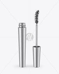 Download Opened Metallic Mascara Mockup In Tube Mockups On Yellow Images Object Mockups PSD Mockup Templates