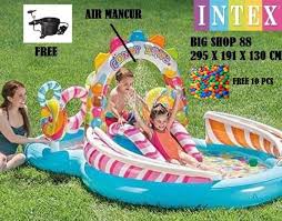 Kolam ini memiliki ukuran 239 x 206 x 86 cm. Jual Paket Hemat Kolam Renang Anak Perosotan Intex Dan Pompa Elektrik Di Lapak Bigshop88 Bukalapak