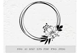 Download Wreath With Magnolia Flowers Cut File Svg Dxf Png 982909 Illustrations Design Bundles