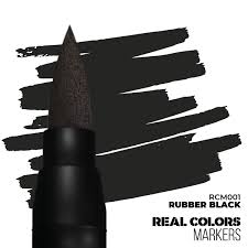 AK-Interactive: Real Color Acrylic Paint Marker - Rubber Black