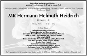Es werden maximal drei teams weiterkommen. Traueranzeigen Von Hermann Helmuth Heidrich Www Abschied Nehmen De