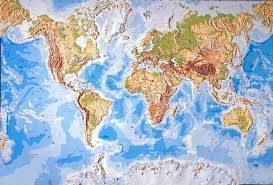 Large Extreme Raised Relief World Map Communion Table Map Prayer Stations