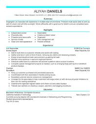 lot associates resume examples