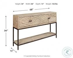 This console sofa table is style with a purpose. Roanley Distressed White Console Table From Ashley Coleman Furniture