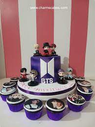 Check out the many cute photos we have of the very uniquely designed cake decorated with all 7 of his multiple personas, as well as the gift that gives a clue to the baby's gender. Charm S Cakes Bts Army Custom Cake