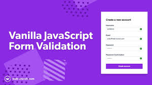 Vanilla Javascript Form Validation Youtube