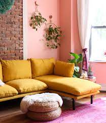 Get free shipping on qualified yellow living room furniture or buy online pick up in store today in the furniture department. Ready To Go Bold In Your Living Room Here S The Bright Yellow Sofa Of Your Dreams Tfdiaries