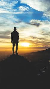 Save big + get 3 months free! Wallpaper Mountain Top Clouds Sunset Man Silhouette 2880x1800 Hd Picture Image