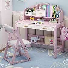 N A Student Study Table Wooden Bedroom Desk And Bookshelf Best Gift Desk For Kids Color Beige Size 1 In 2020 Kids Study Table Kids Study Desk Study Table And Chair