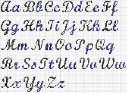 Why cursive handwriting needs to make a eback. Cross Stitch Cursive Alphabet Novocom Top
