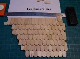 Faire Une Toiture En Tuiles Plates Portes De Fees Miniatures Pour Maison De Poupee Maison En Batonnet