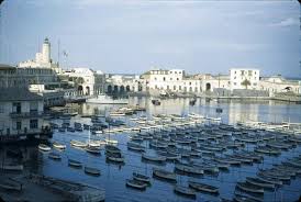 Alger Port Vue Generale Batiments Phare Barques 1951 1954 New York Skyline Skyline Travel
