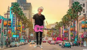 the album is a continuation of 'a little more', mgk told mtv news. Artstation Machine Gun Kelly Sunset Strip Syed Athar