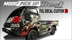 3 modifikasi mobil pick up t120ss carry suzuki l300 grand max. Modifikasi Pick Up Ful Sticker Decal Custom Vector Cartoon 3d Youtube