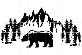Free Free 268 Mountain Range Bear Svg SVG PNG EPS DXF File