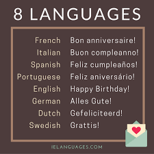 Comparative Vocabulary Lists Learn Several Languages Together Happy Birthday Love Quotes Happy Birthday Quotes Happy Birthday Love