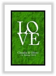 Die besten pinnwände von vorname vor. Bild Liebe Love Kunstdruck A4 Personliche Deko Poster Geschenk Mit Name Grun Neu Ebay