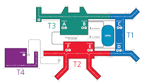 Singapore sin airport terminal 3. Maps Changi Airport Singapore