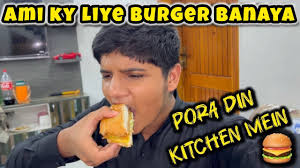 Zinger Burger Banaya Sirf Ami Ky Liye🍔