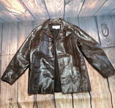 Rare Vintage M Julian Wilsons Brown Leather Button Down Jacket Size Medium Wilsonsmjulian Leathercoat Vintage Leather Jacket Jackets Leather Jacket