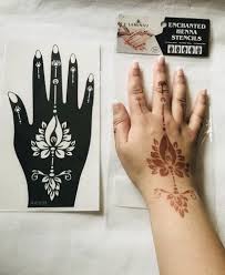 6 In 1 Henna Kits Henna Powder Lavender Oil Gloves Cones Carrot Bags Storage Bag Easy Fast To Draw Around Henna Henna Stencils Henna Kit Henna Designs