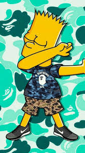 Marge simpson, lisa simpson, homer simpson, maggie simpson, the simpsons, bart simpson wallpaper. White Bart Simpson Supreme Wallpapers On Wallpaperdog