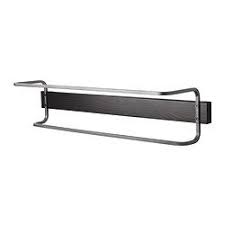 Hjalmaren Towel Rail Double Black Brown Stain Ikea Ikea Bathroom Accessories Towel Rail Bathroom Accessories