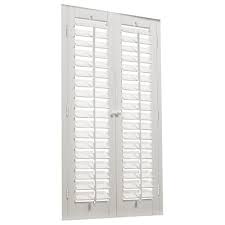 At lowes, premade panels cost $100 to $300, depending on the style, material and window size. Allen Roth 35 In 37 In W X 24 In L Plantation White Faux Wood Interior Shutter In The Interior Shutters Department At Lowes Com