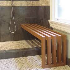 Bathroom Elegant Teak Shower Bench Semi Wall Mount Cedar Teak Shower Bench Teak Shower Teak Shower Floor Shower Bench
