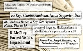 A look at why impeachment is more common. Lessons For Life The Obituaries Of Republicans Who Opposed Nixon S Impeachment