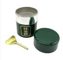 Tin Matcha Container With Mesh Sifter and Scoop